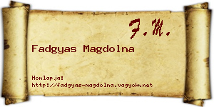 Fadgyas Magdolna névjegykártya